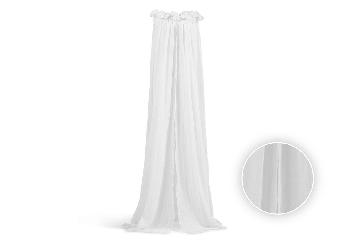 Jollein - voile bébé vintage (blanc) - coton - polyester - voile bébé, ciel de lit -155cm