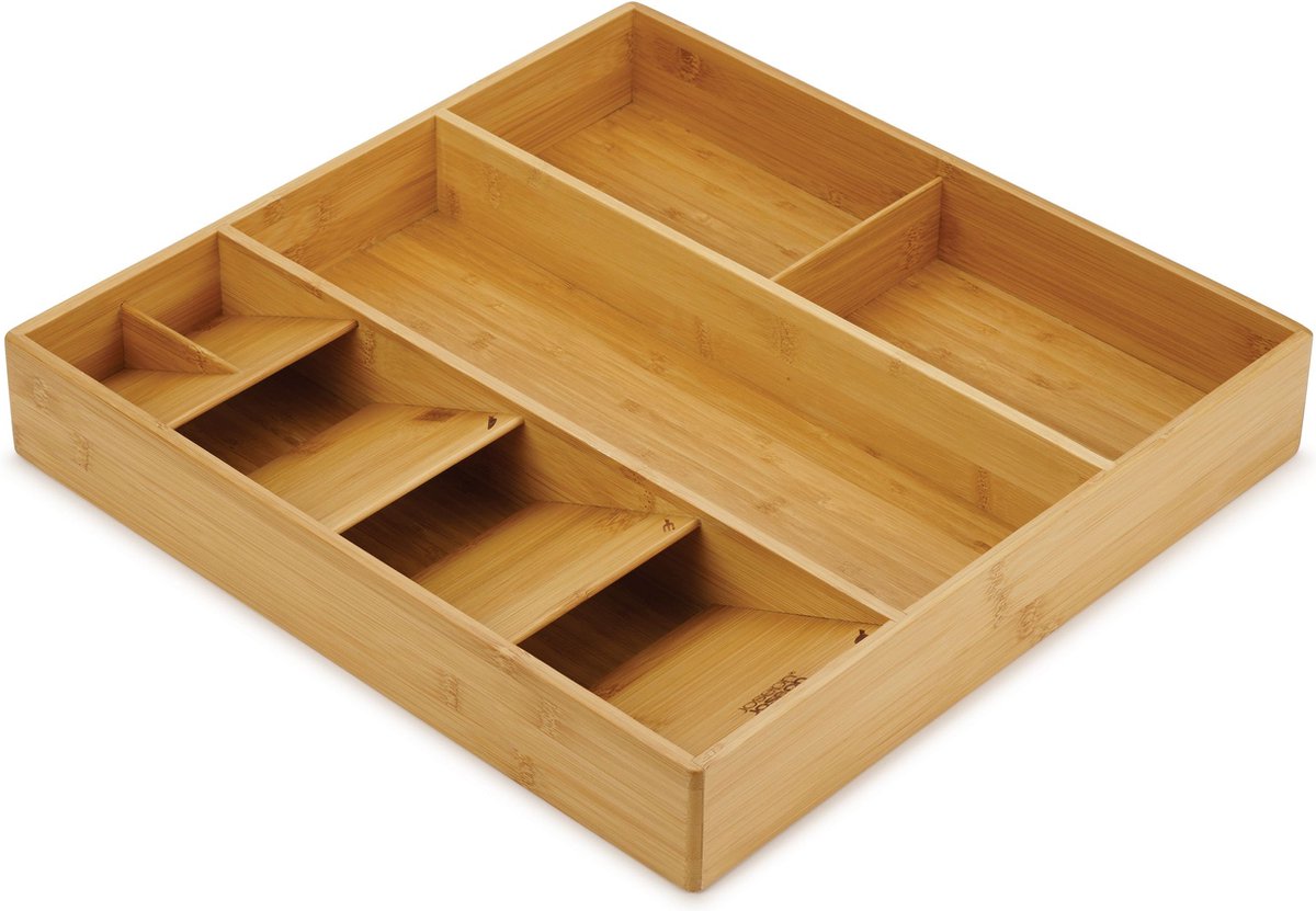 Joseph Joseph - Organiseur de tiroirs de cuisine en bambou - Silicone - Marron