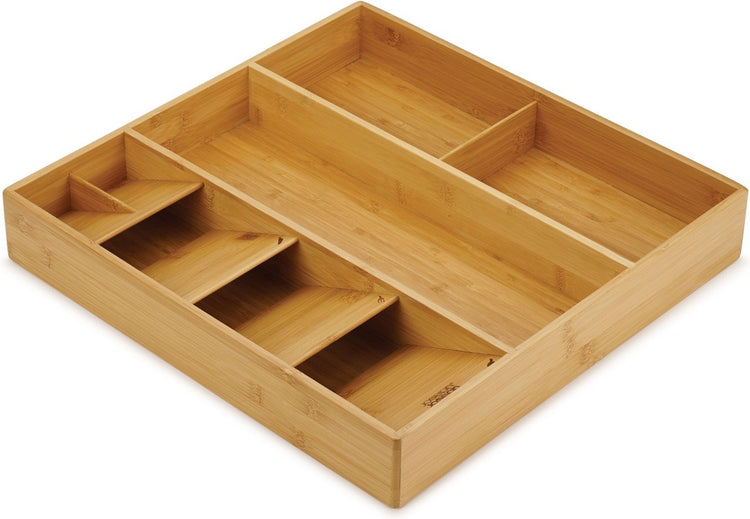 Joseph Joseph - Organiseur de tiroirs de cuisine en bambou - Silicone - Marron