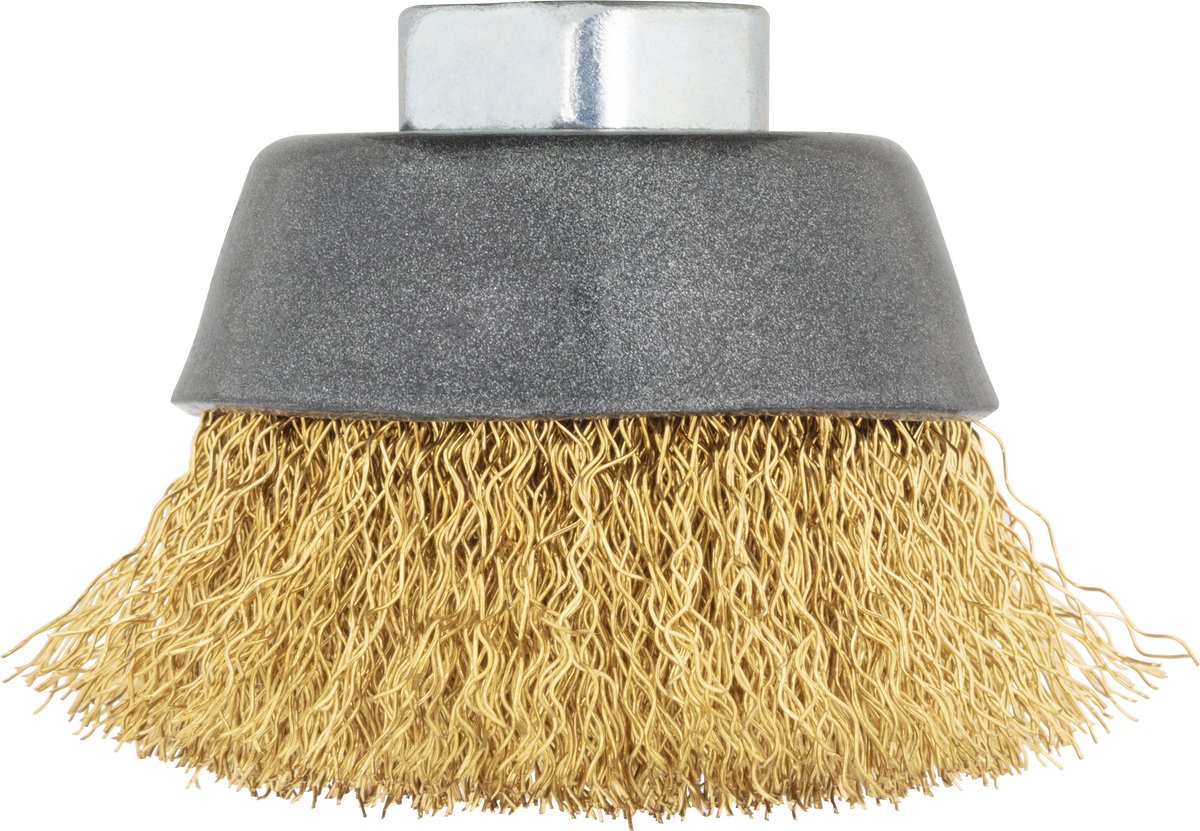 Wolfcraft - brosse coupe 70mm pour meuleuse d'angle - brosse métallique - antirouille - 2748000