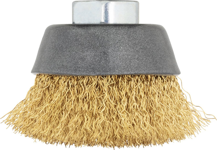 Wolfcraft - brosse coupe 70mm pour meuleuse d'angle - brosse métallique - antirouille - 2748000