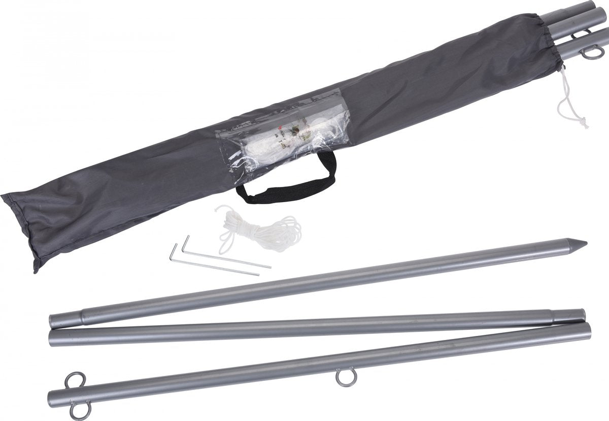 Poteau sans marque sans marque pour toile d'ombrage 220 cm polypropylène argent