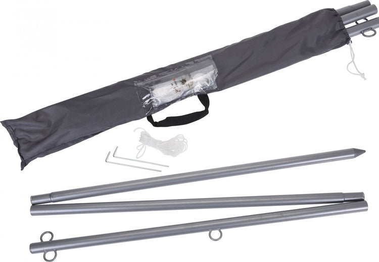 Poteau sans marque sans marque pour toile d'ombrage 220 cm polypropylène argent