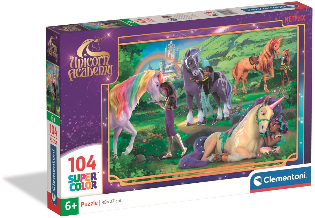 Puzzle Clementoni Académie des Licornes - 104 pièces.