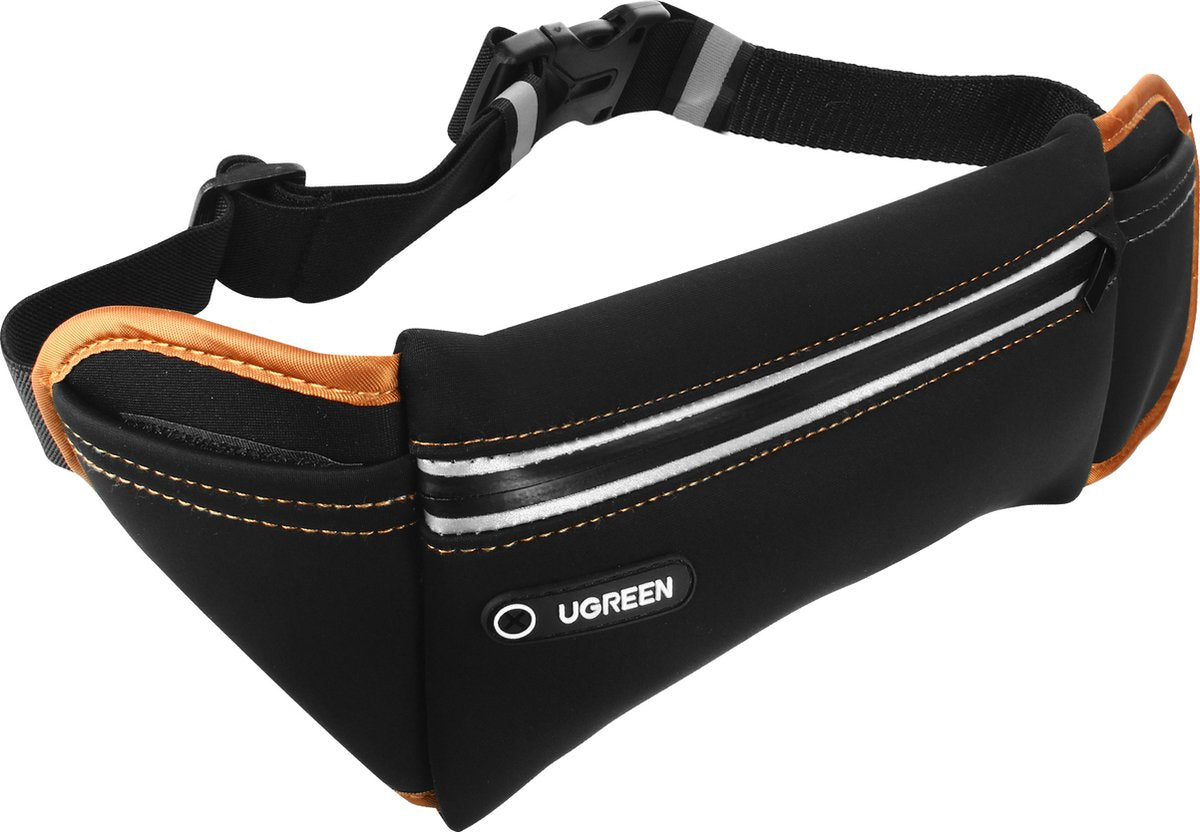 Ugreen sac de ceinture de course en plein air - noir