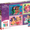 Clementoni Puzzles Disney Princess, 4in1