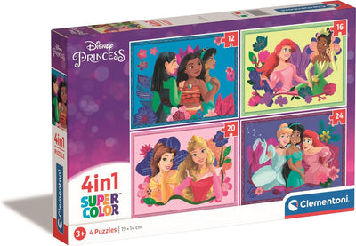 Clementoni Puzzles Disney Princess, 4in1