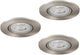 Spot encastrable Eglo barranco - salle de bain - gu10 - ø 8,4 cm - gris - lot de 3 pièces