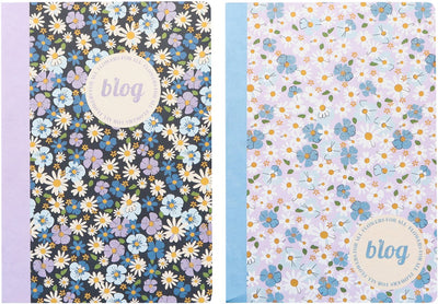 Carnets Kangaro - fleurs b'log - taille a5 - avec trait - 2 pièces - an-123852-a