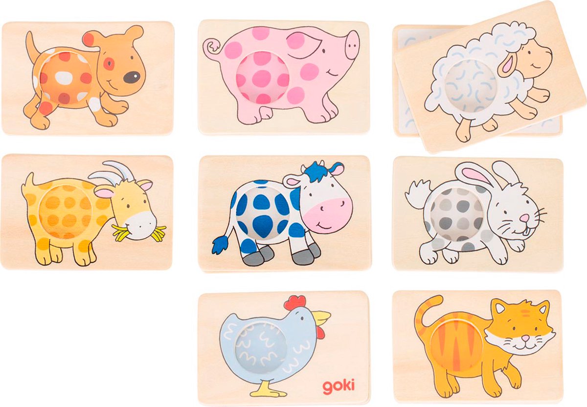 Mémoire Goki - animaux - 16 pièces - bois - 3 ans