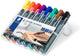 Staedtler marqueur permanent lumocolor pointe biseautée - boîte 8 pcs