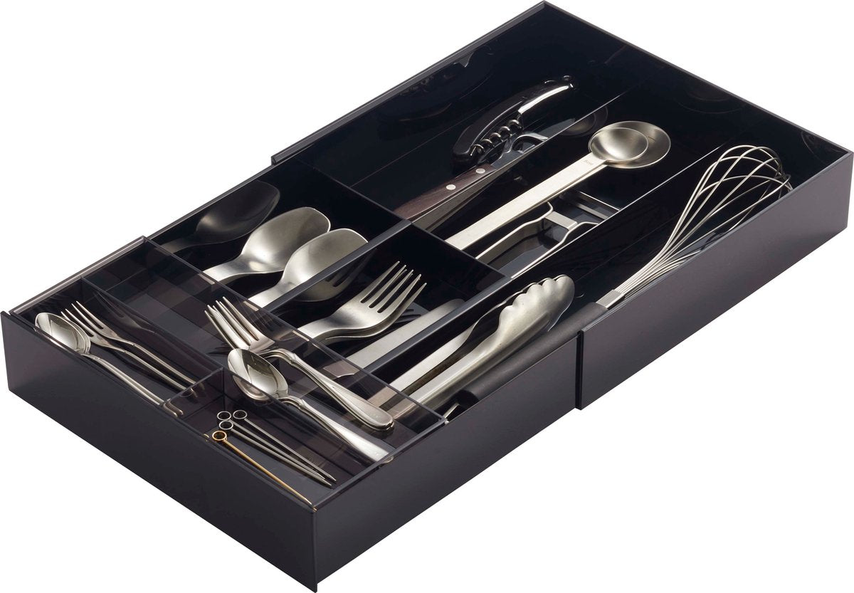 Range-couverts extensible Yamazaki - tour - noir
