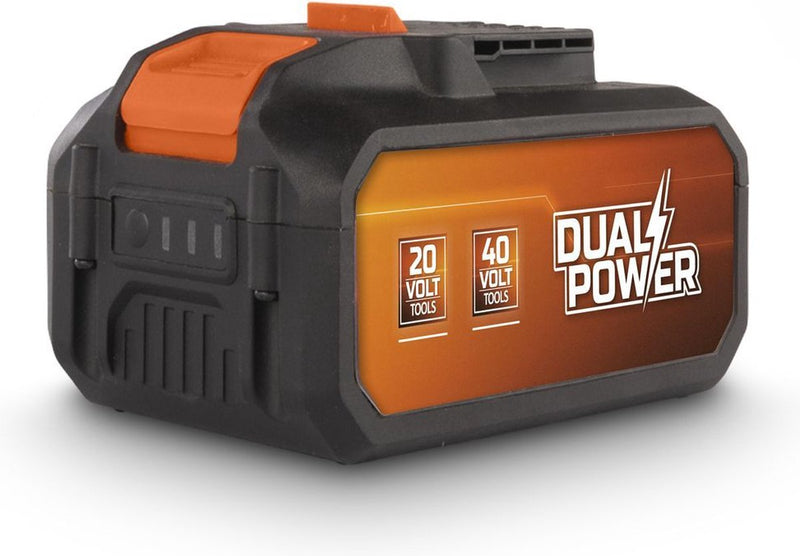 Powerplus dual power battery powdp9040 - 2x20v, 8.0ah, 4.0ah - battery for 20v 40v devices - LED power indicator - battery platform