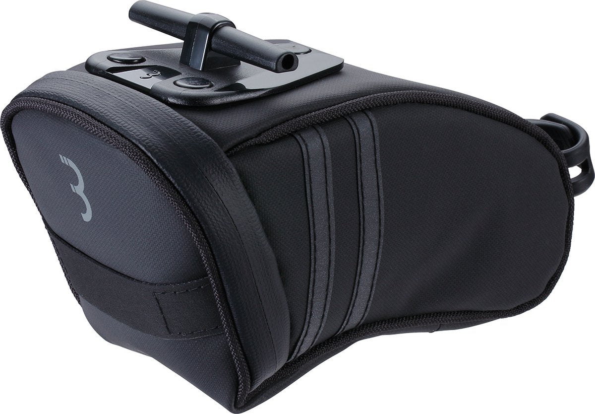 Bbb cycling curvepack réfléchissant sac de selle vélo - sac de vélo de route bâche - sac réfléchissant - noir - taille l - bsb-13l