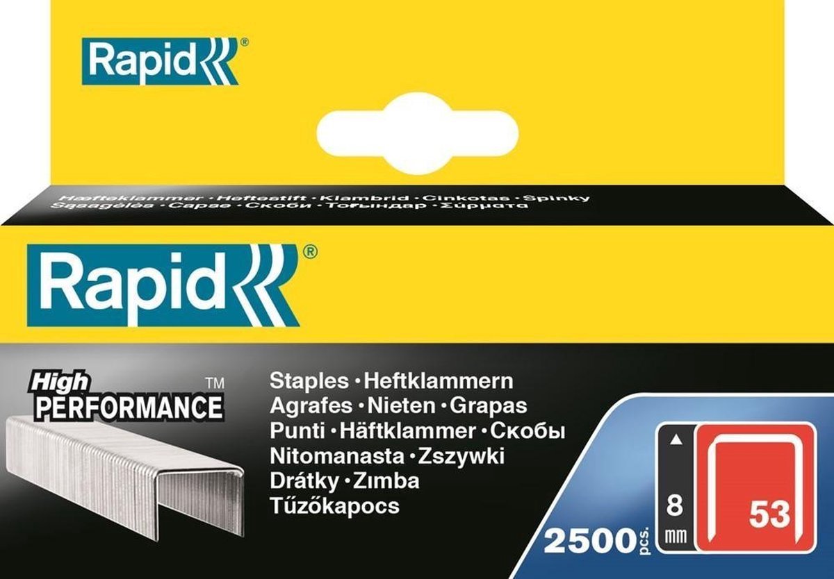 Rapide non. 53 agrafes en fil fin 6 mm - 2500 agrafes