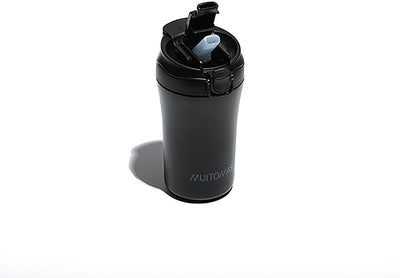 Bouteille thermos Muitomas - doublure double isolation - 350 ml - bouchon verrouillable - 12 heures de boissons chaudes ou 24 heures de boissons froides - noir