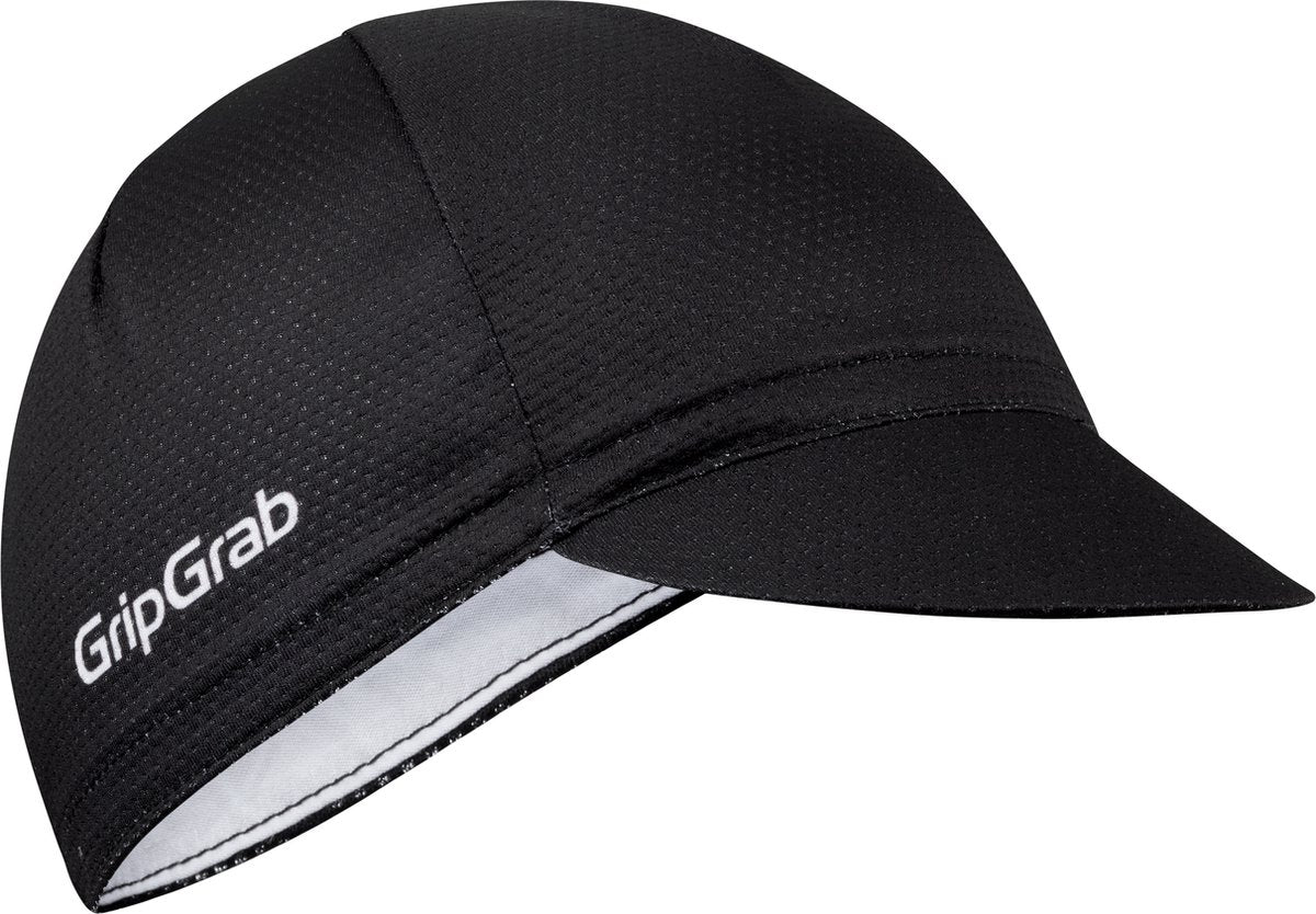Gripgrab - casquette de cyclisme d'été légère casquette de cyclisme en maille casquette de cyclisme rétro casquette de casque de protection UV - noir - unisexe - taille m l (57-63 cm)