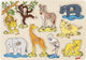 Goki Wooden Nick Puzzle Animaux sauvages, 9dlg.