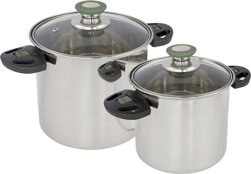 Bo-camp - set de poêles - élégance compact 2 - 2 pièces - acier inoxydable