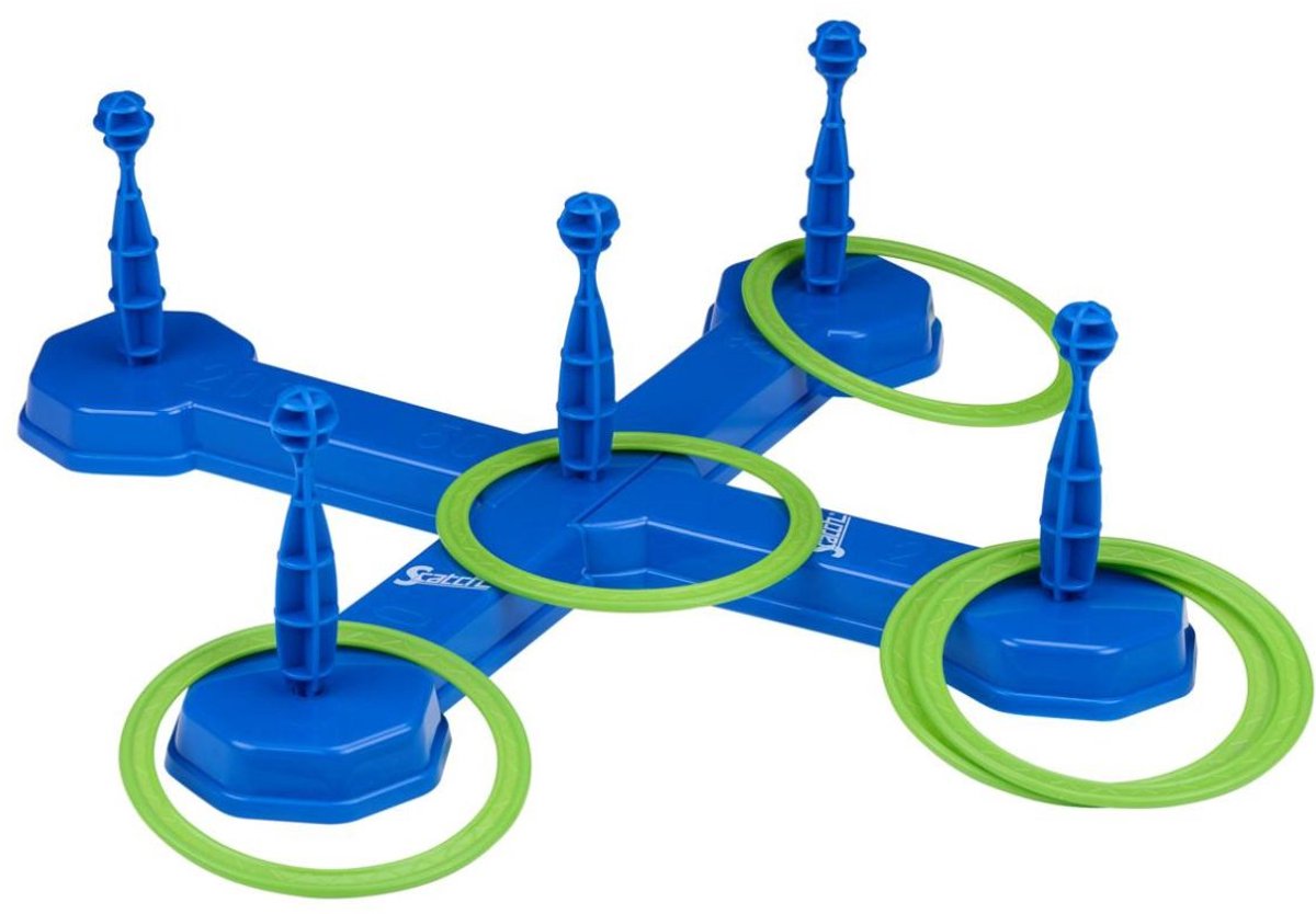 Jeu de lancer d'anneaux Scatch - jeu de lancer 7 pièces - jouets d'intérieur et d'extérieur - plastique