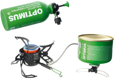 Optimus en optimus polaris optifuel - brûleur à gaz à essence - acier inoxydable - noir