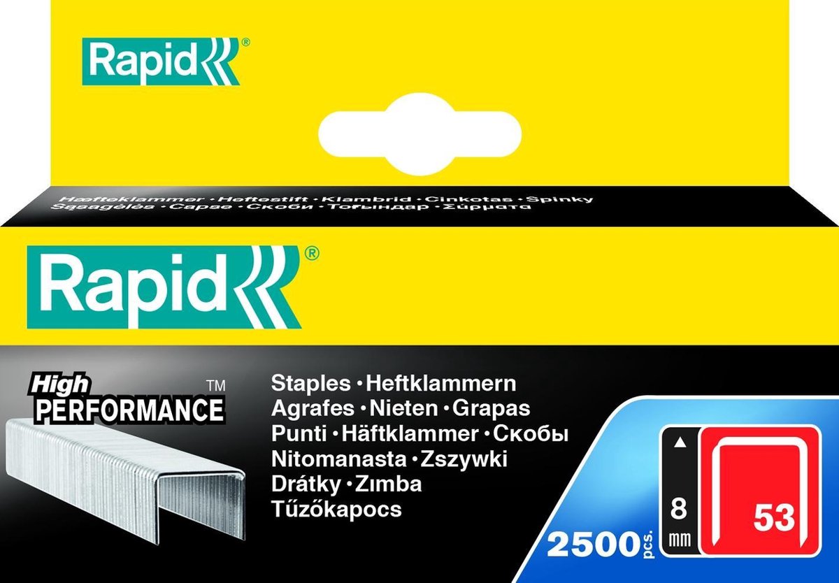Agrafage rapide 53 8mm boîte blister 2500