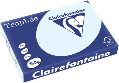 Clairefontaine trophée pastel | papier de couleur | a3 | 160g | 250 feuilles | bleu azur
