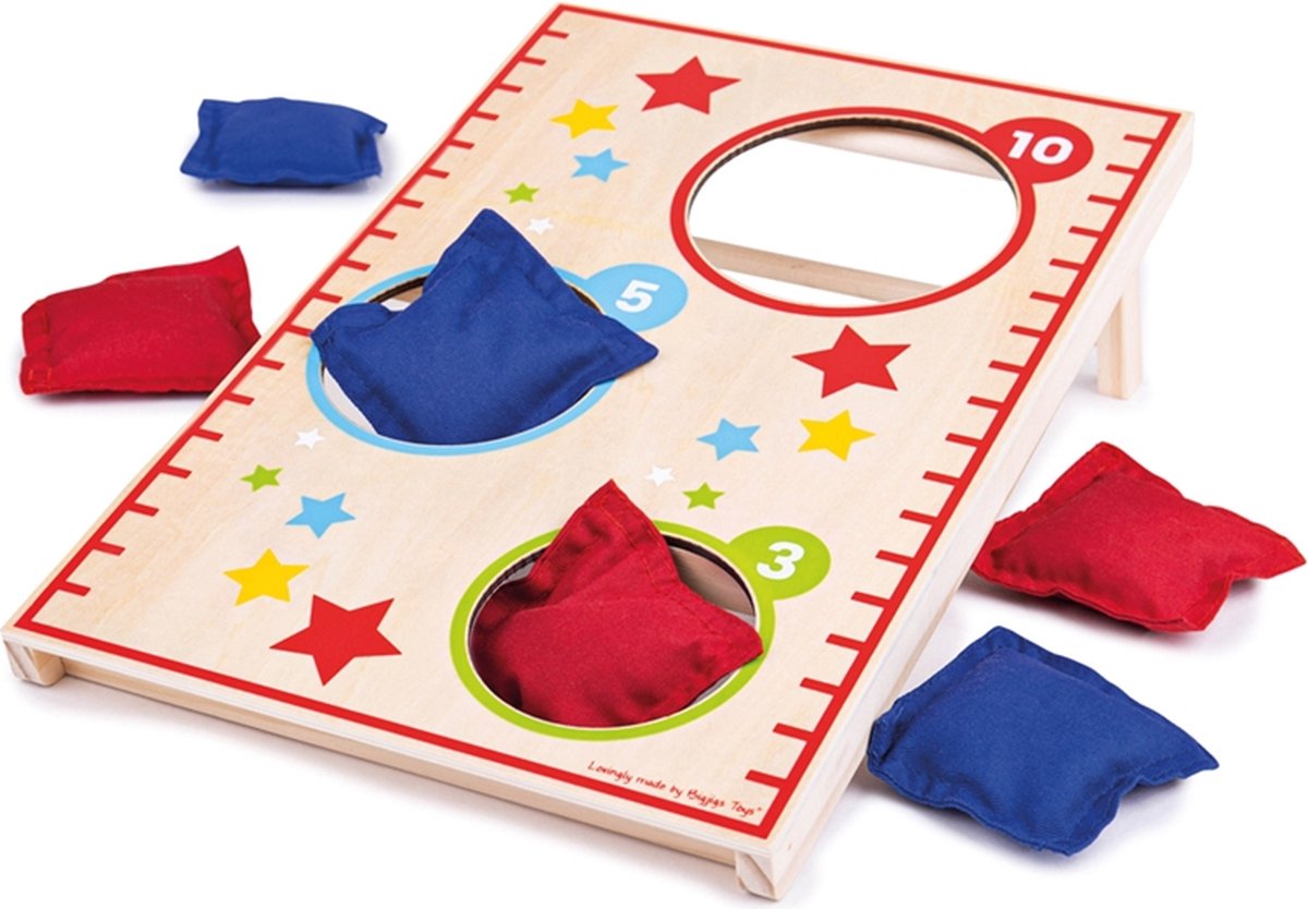 Bigjigs en bois lanceur avec des sacs
