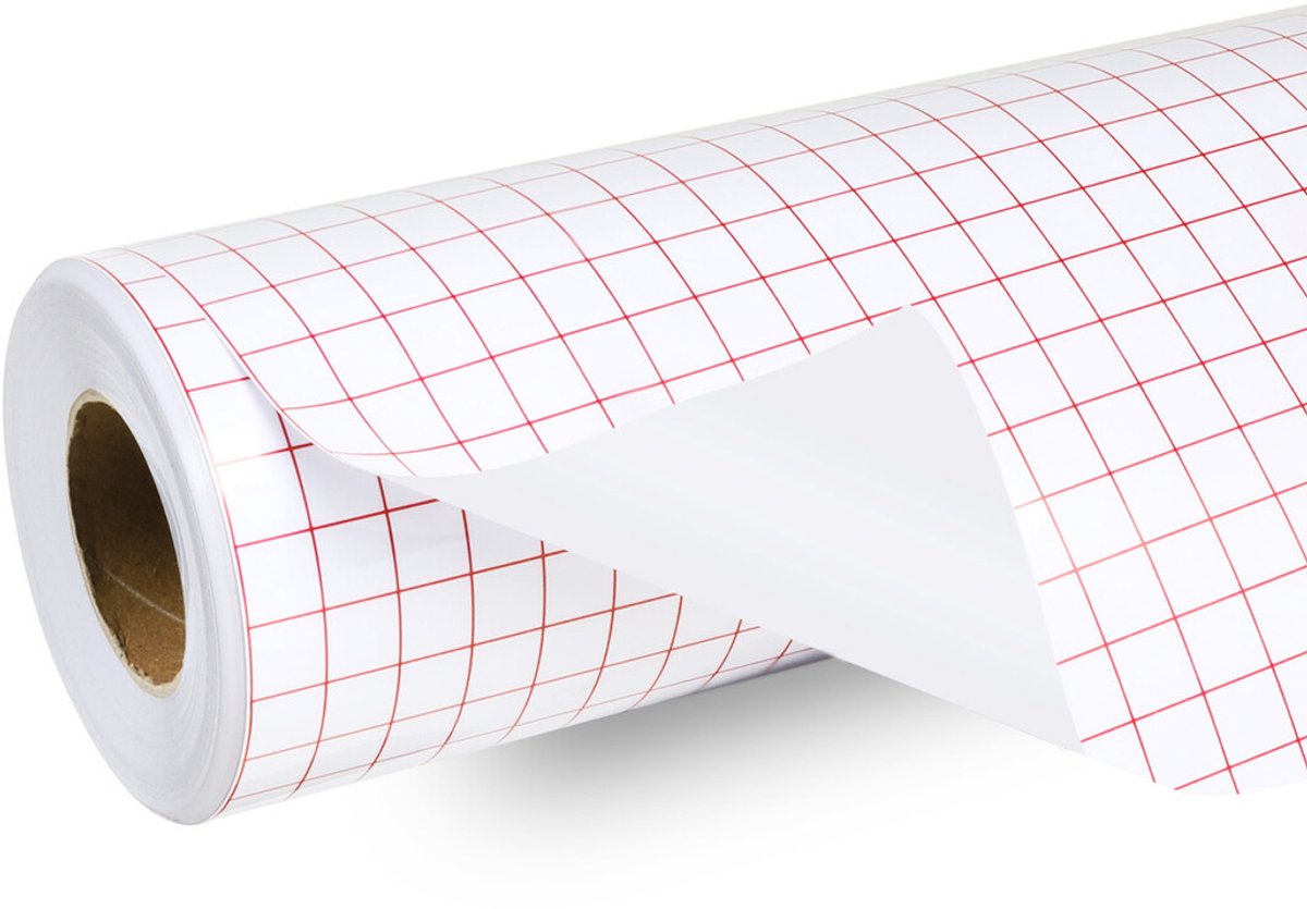 Loklik • ruban de transfert avec rouleau quadrillé 30cmx15m rouge