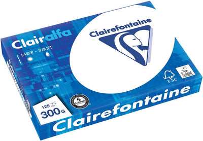 Clairefontaine - clairalfa - papier de présentation - a4 - 300 grammes - 125 feuilles