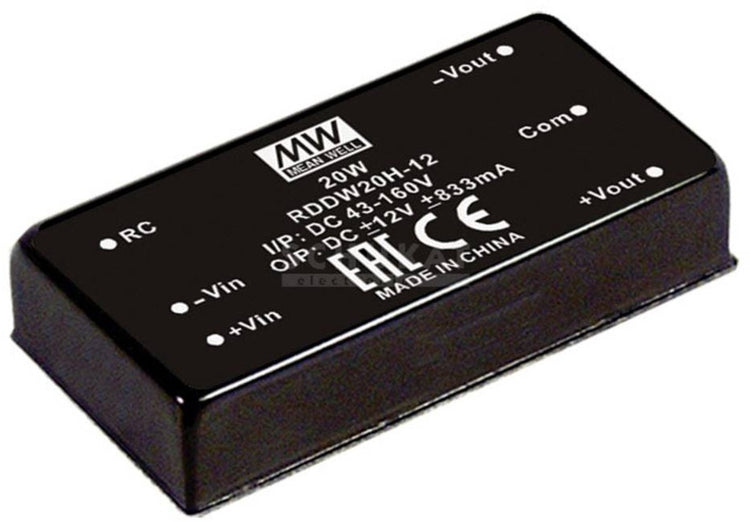 Mw Mean Well Rddw20f-05 DC DC Converter 2 A 20 W Nombre de sorties : 2 x contenu 1 pièce(s)