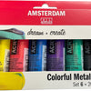 Bruynzeel Amsterdam série standard peinture acrylique ensemble métallique coloré 20 ml, 6 pcs.