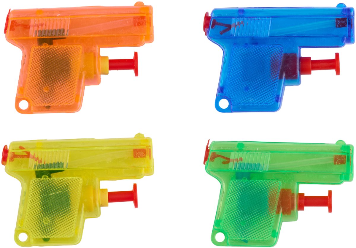 Eddy Toys Mini Pistolet à Eau Enfants - Jouets d'extérieur - Jouets aquatiques compacts - Jouets d'été - 3 ans et plus - 1 couleur aléatoire