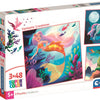 Clementoni Jigsaw Puzzle Super Color Square Fantasy, 3x48st.