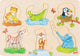 Goki puzzle à crampons fond en bois mère et bébé, 6 pcs.