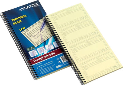 Livres de rappel a5707-020 7,4x12,5 cm duplicata autocopiant