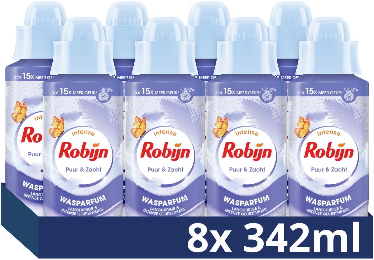Ruby - parfum lavant intense - pure soft - 8 flacons x 342 ml - pack économique