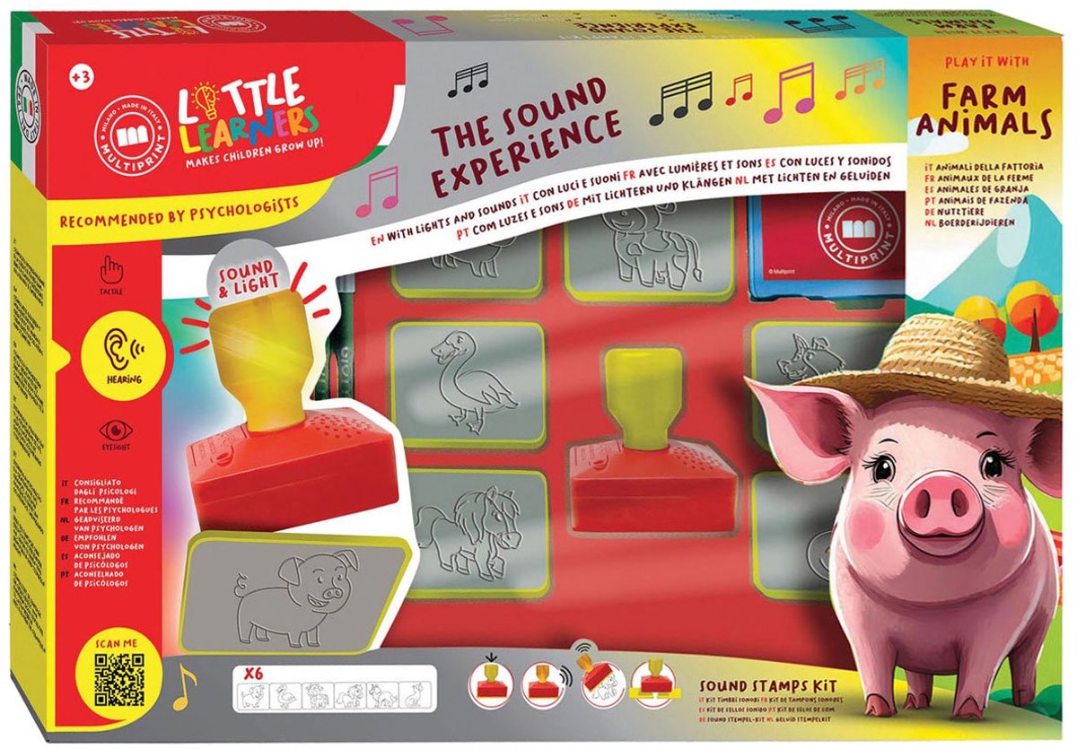 Tampon de timbres des animaux de ferme multiprint avec des sons