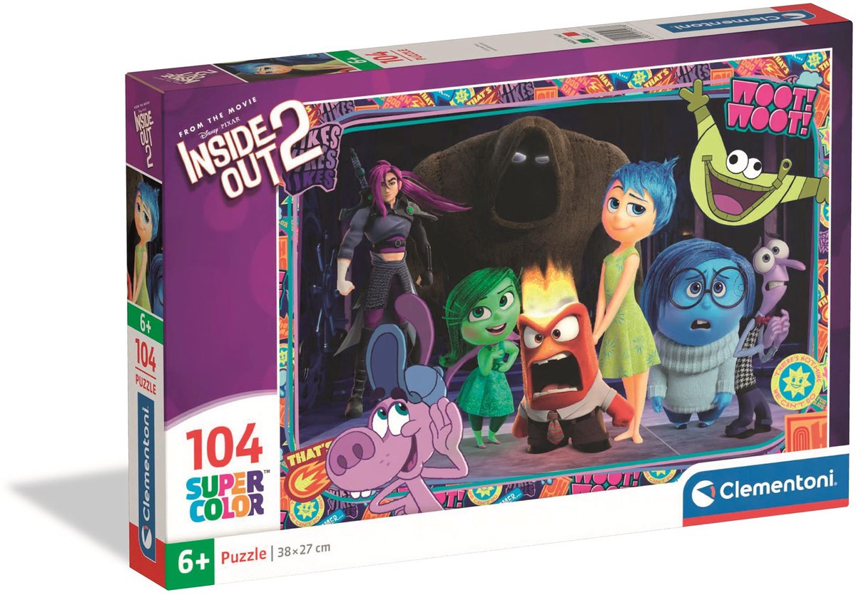 Clementoni - puzzle enfant - 104 pièces - inside out 2 - puzzle à partir de 6 ans