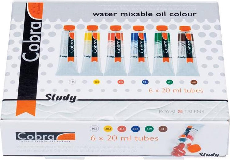 Cobra étude peinture à l'huile set 6 x 20 ml