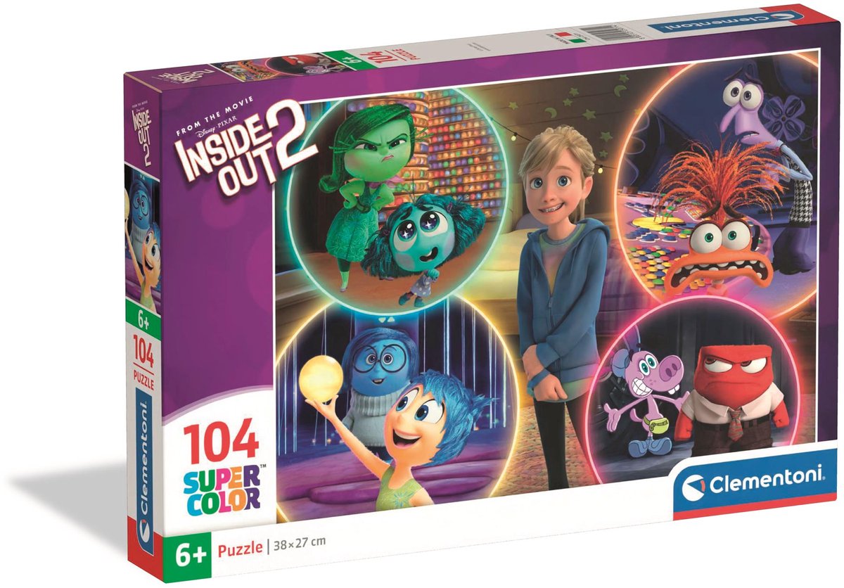 Clementoni - puzzle enfant - 104 pièces - inside out 2 - puzzle à partir de 6 ans