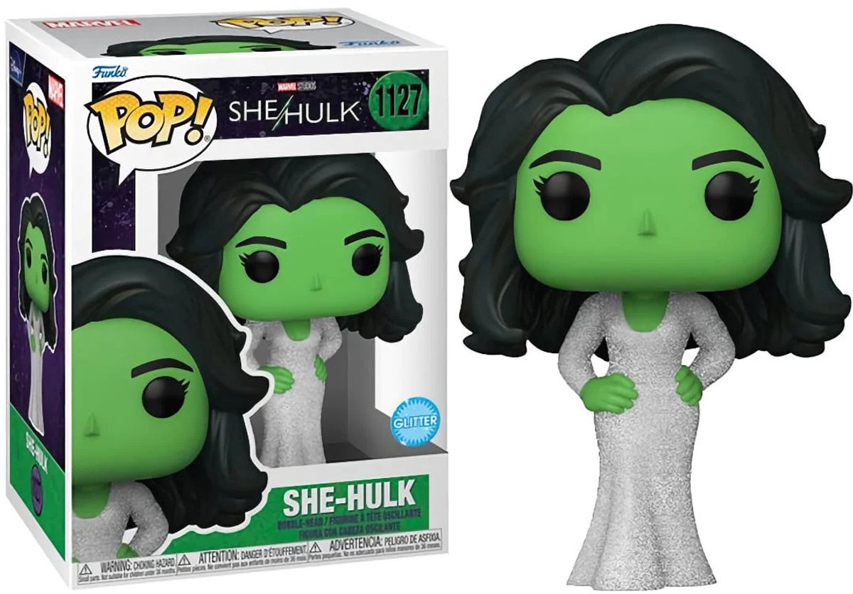 Funko-pop ! merveille : she-hulk - gala she hulk #1127 édition pailletée