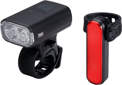 BBB Cycling Nanostrike 700i Combo Feu avant et arrière – 700 lumens – Rechargeable par USB – IPX6 résistant à la pluie – Éclairage de vélo pour vélo de route, VTT – BLS-266i