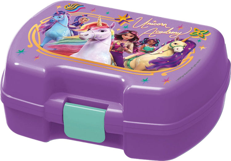 Stor Unicorn Academy Lunch Box – Boîte à Lunch Premium pour Enfants à partir de 4 Ans – hermétique – sans BPA – Violet