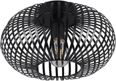 Trio johann - plafonnier - noir mat - excl. 1x e27 60w - p: 30cm