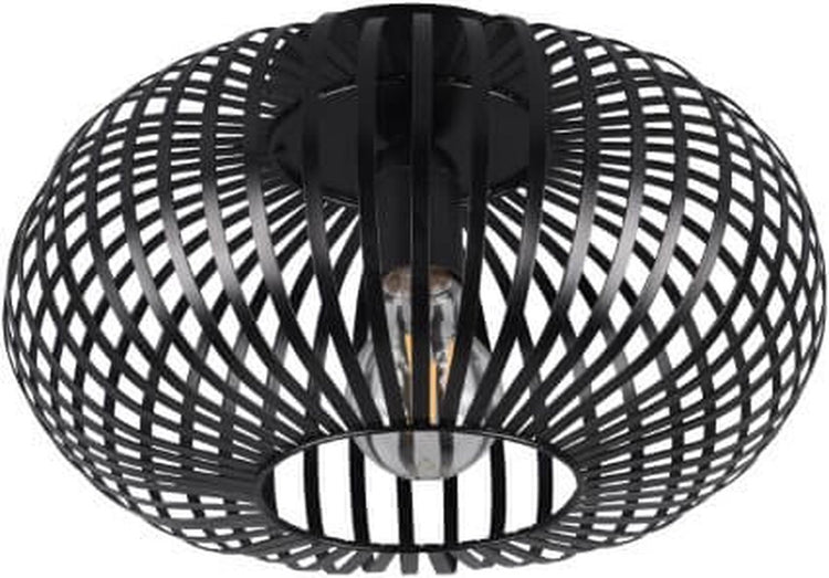 Trio johann - plafonnier - noir mat - excl. 1x e27 60w - p: 30cm