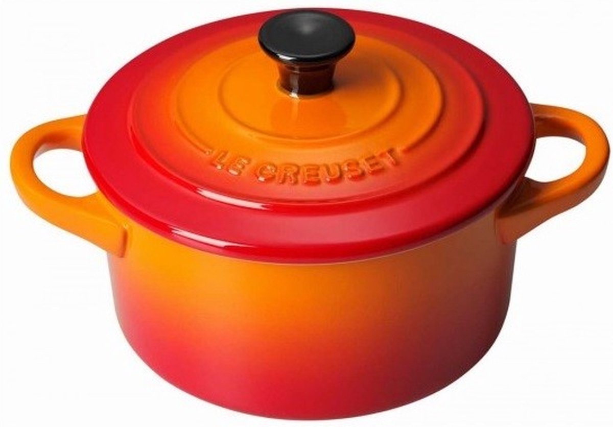 Le creuset - mini cocotte orange-rouge 10cm 0.2l