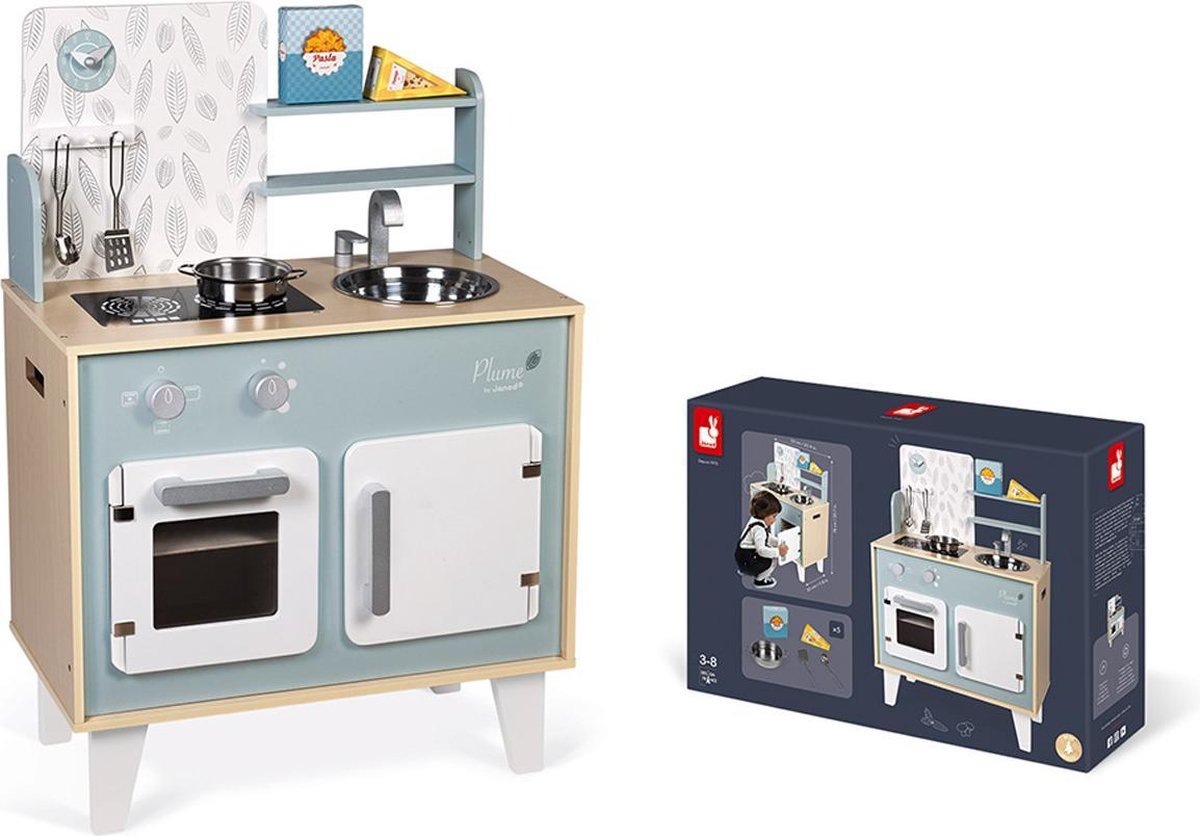 Janod - cuisine - plume en bois - cuisine jouet