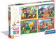 Clementoni - puzzle enfant 4 en 1 - occupé au travail - 12, 16, 20 et 24 pièces - puzzle à partir de 3 ans