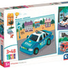 Clementoni Jigsaw Puzzle Super Color Square Emergency Services, 3x48st.